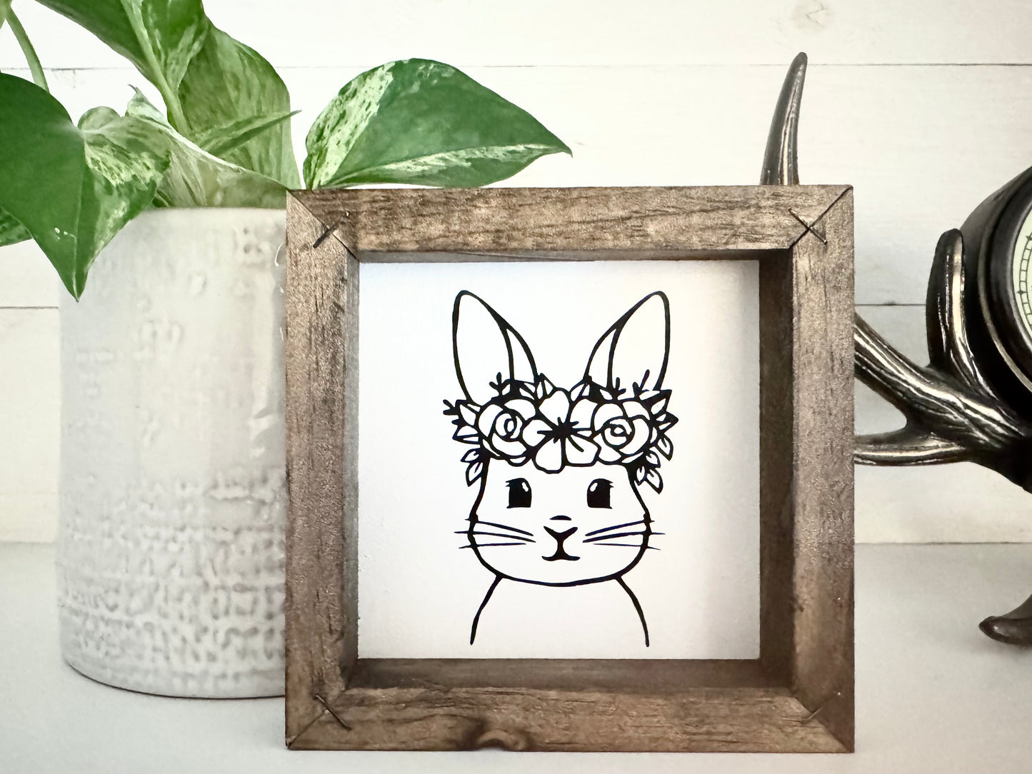 Bunny with Flower Crown