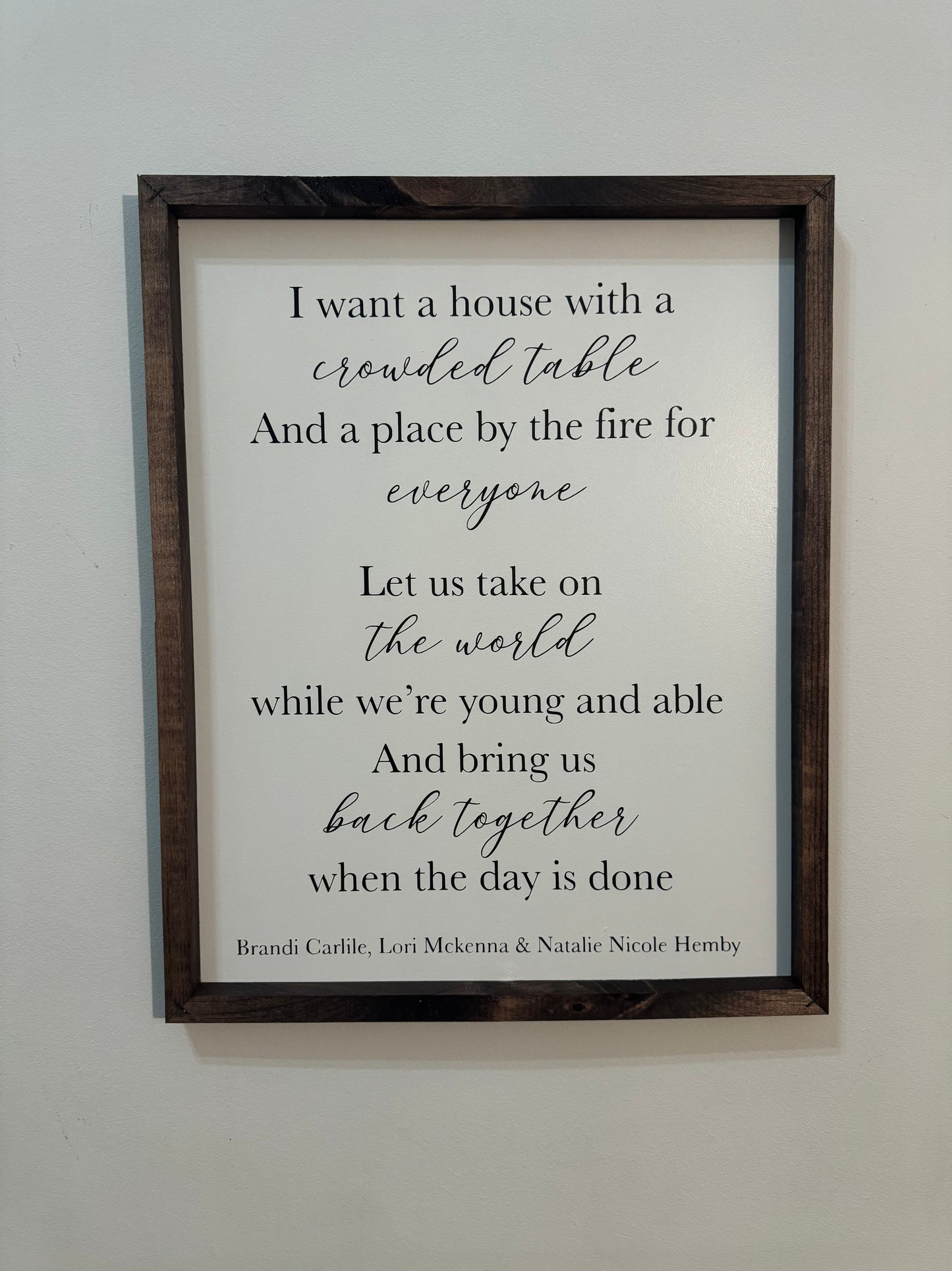 Crowded Table Quote