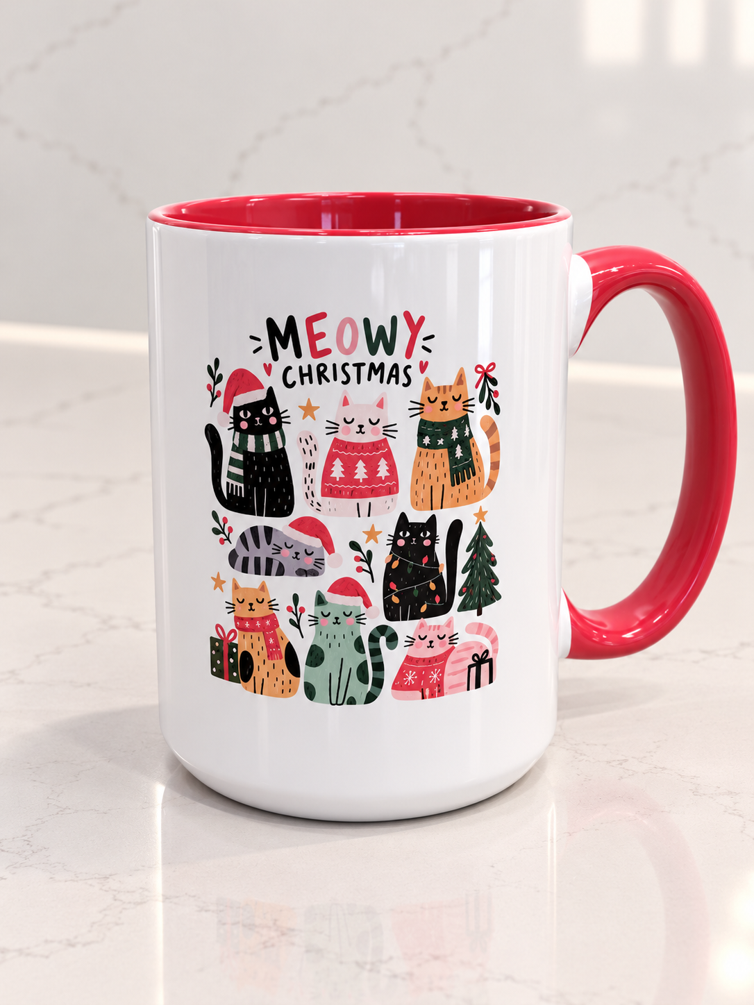 Meowy Christmas Mug