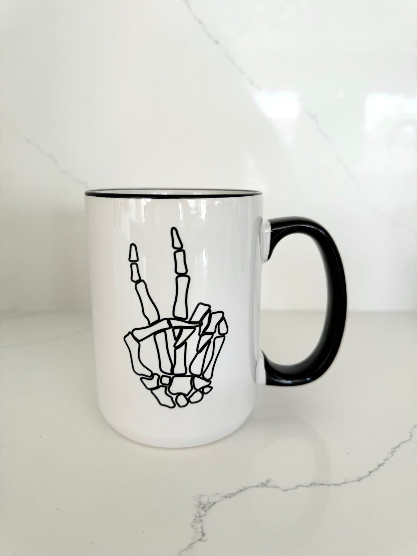 Skeleton Peace Mug
