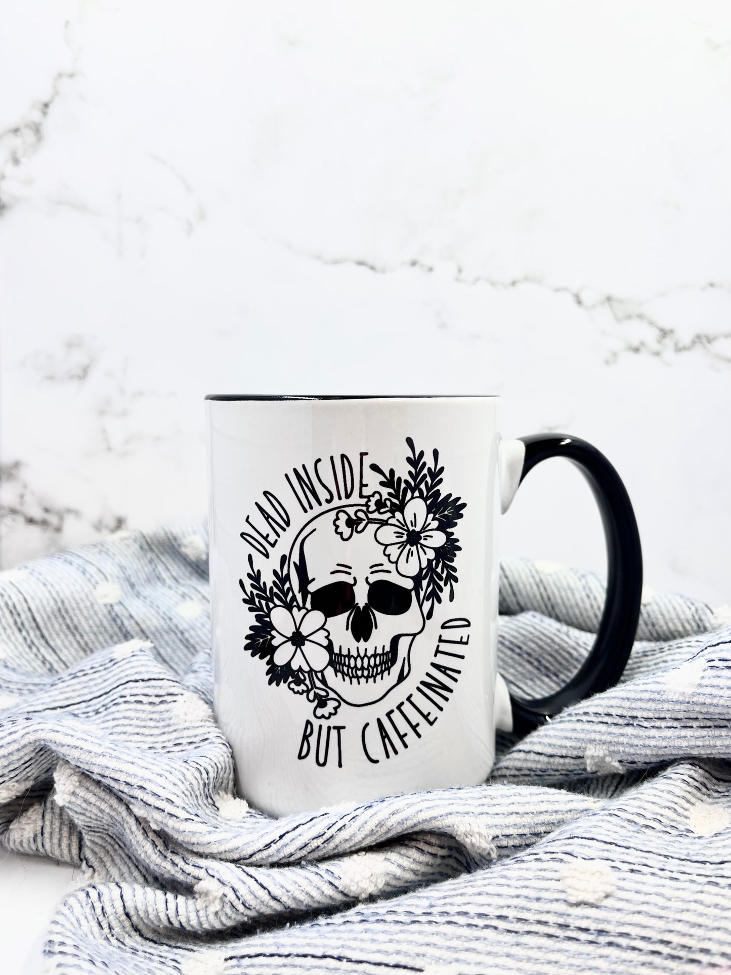 Dead Inside But Caffeinated (floral)