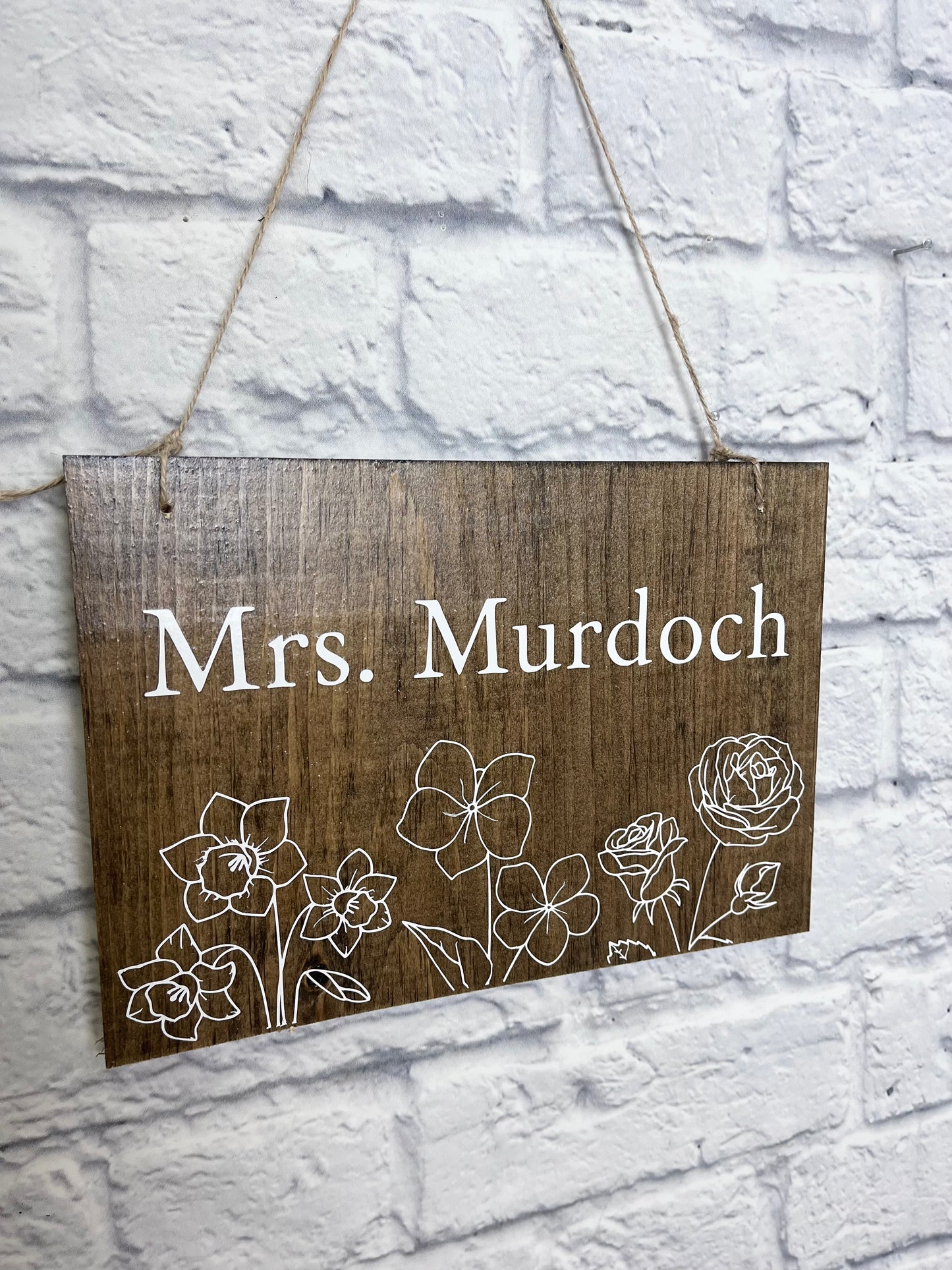 Teacher Name Hanger