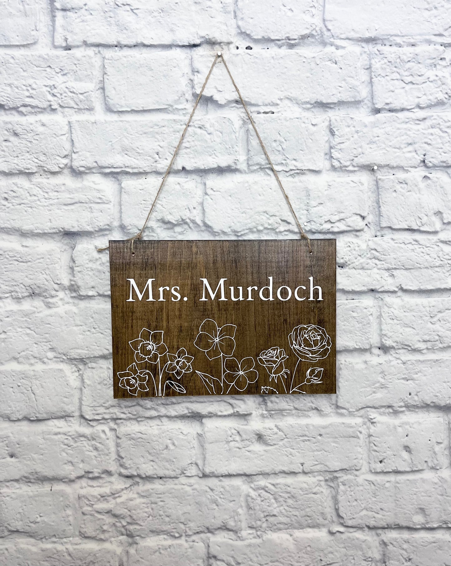 Teacher Name Hanger