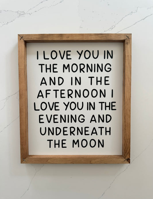 Love you in the morning quote