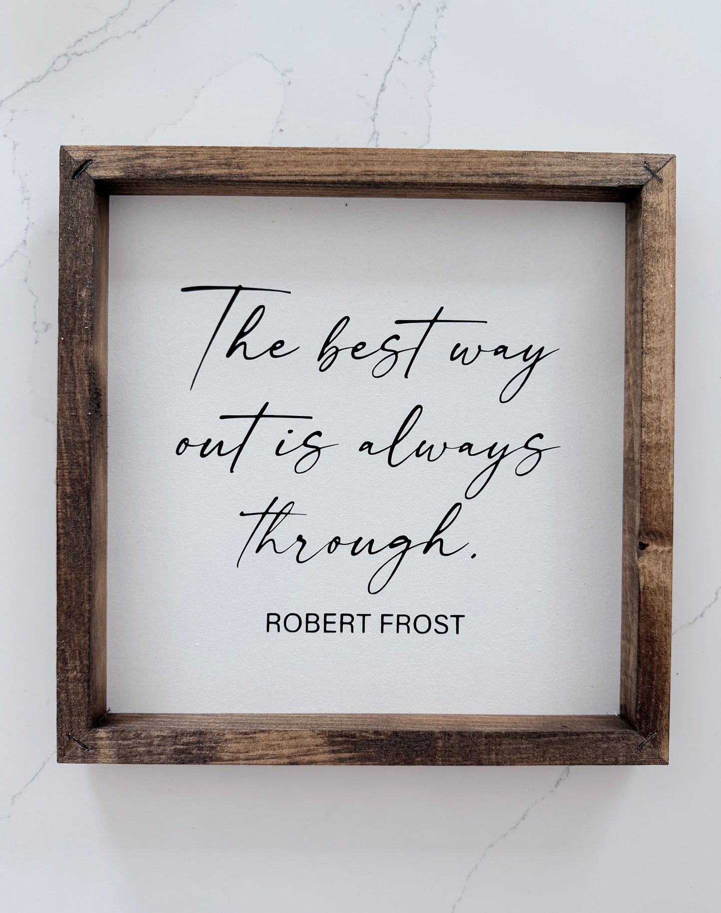 Best Way out is Always Through