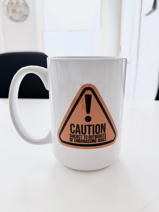 Caution Dad Mug