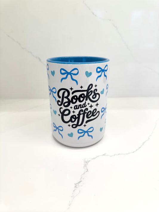 Books & Coffee Mug
