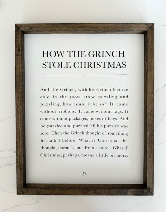 Grinch Story Sign