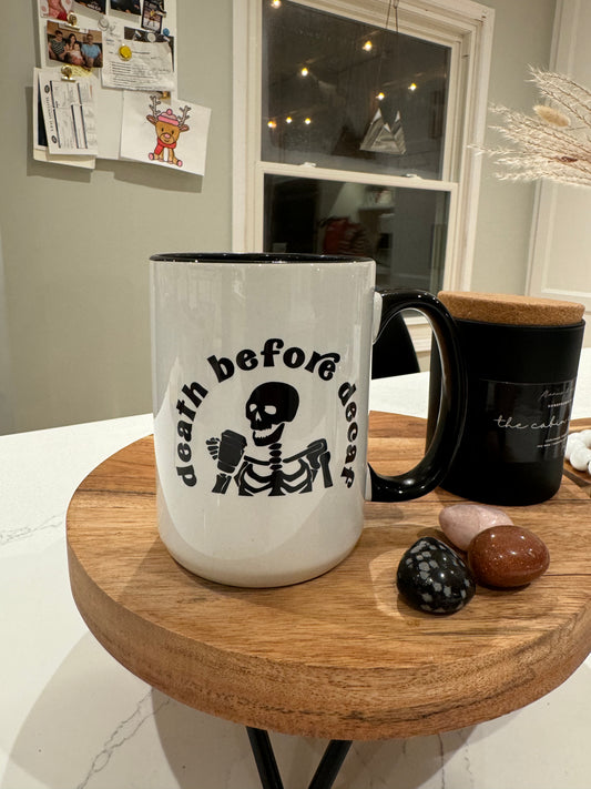 Death Before Decaf Mug