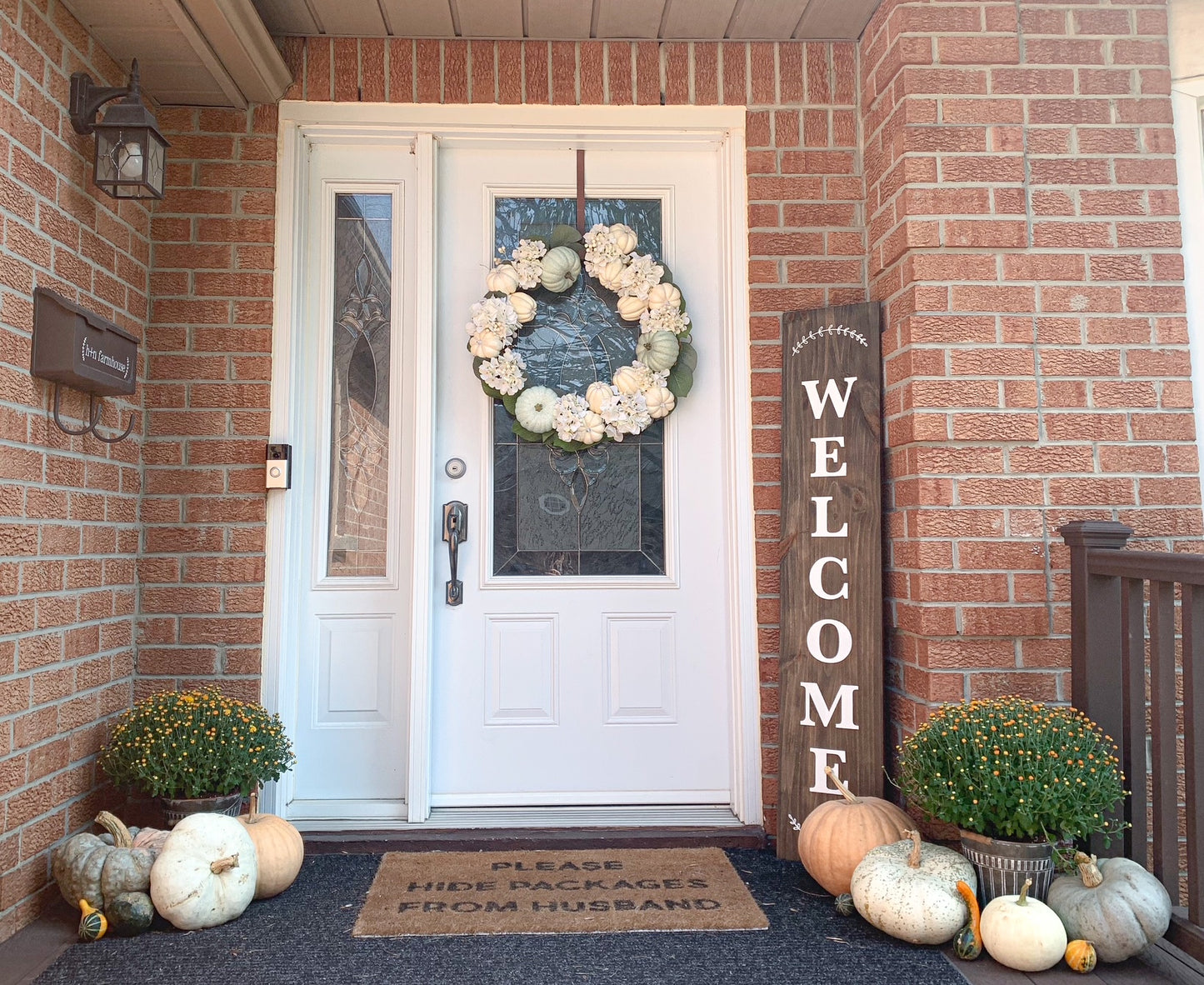 Welcome with Vines Porch Sign