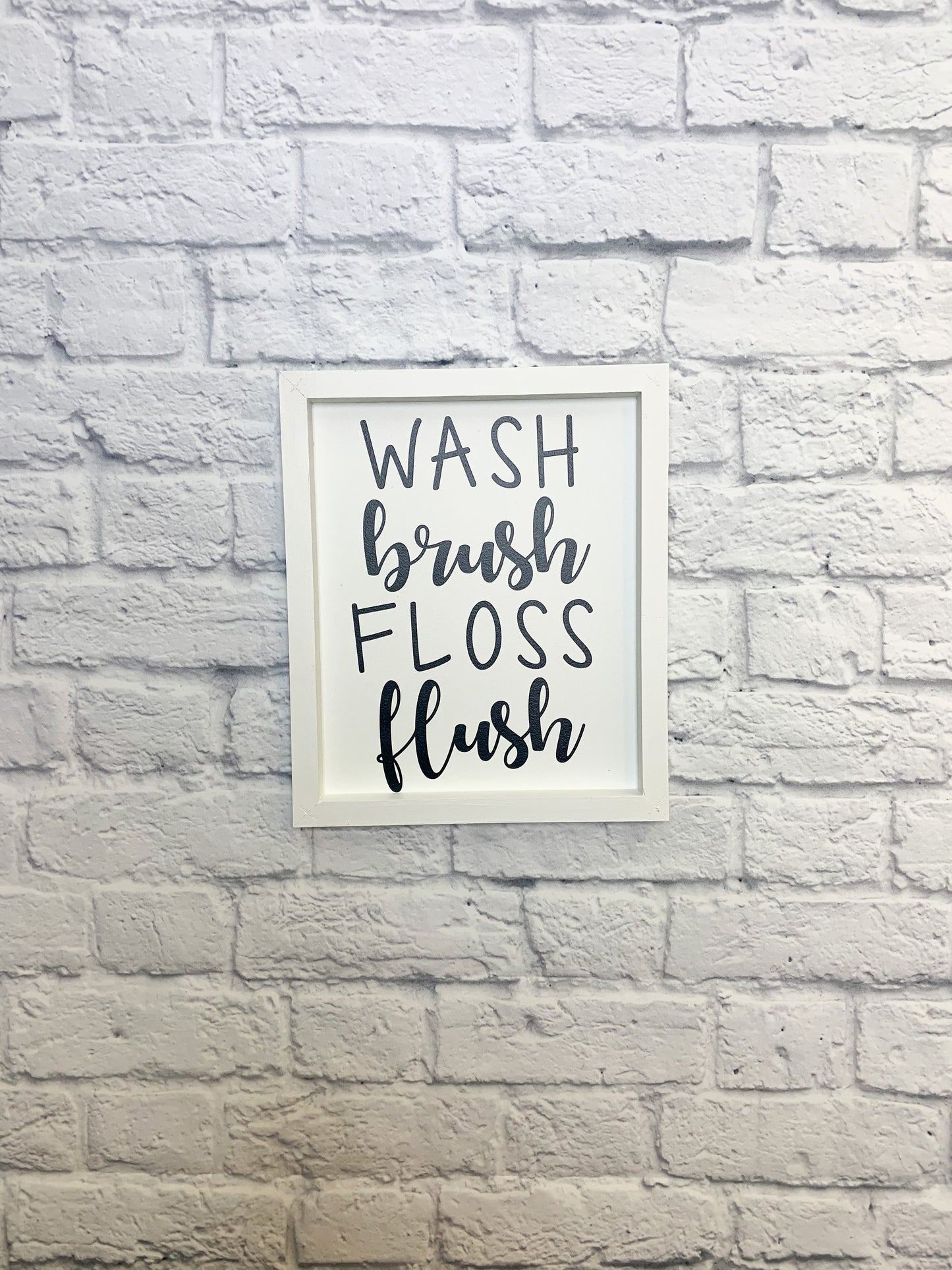 Wash, brush, floss flush