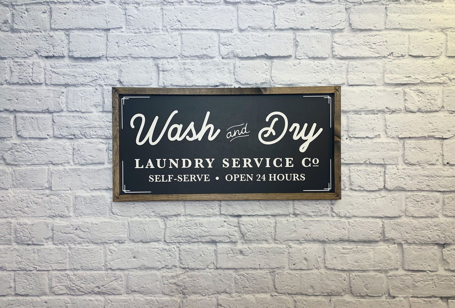 Wash & Dry Laundry Co. (black backer)